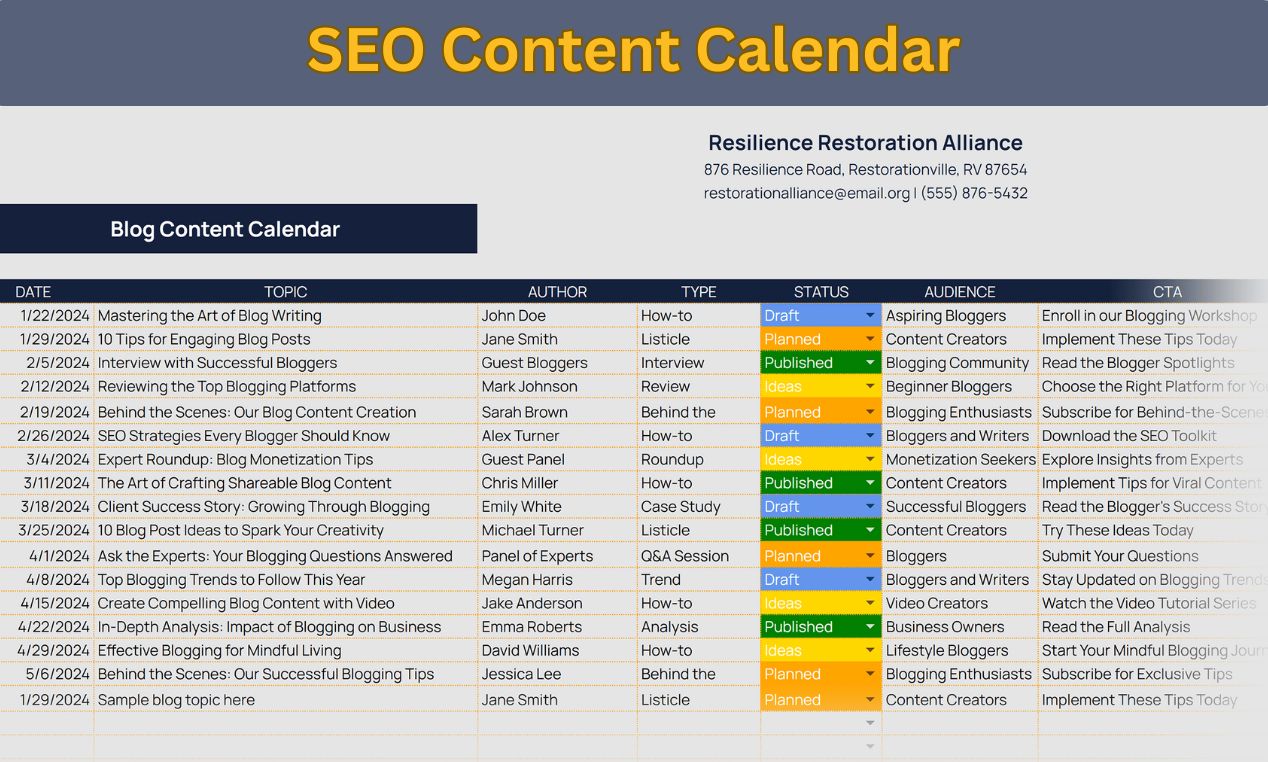 SEO Content Calendar: Simple Guide to Plan 90 Days of Blog Content